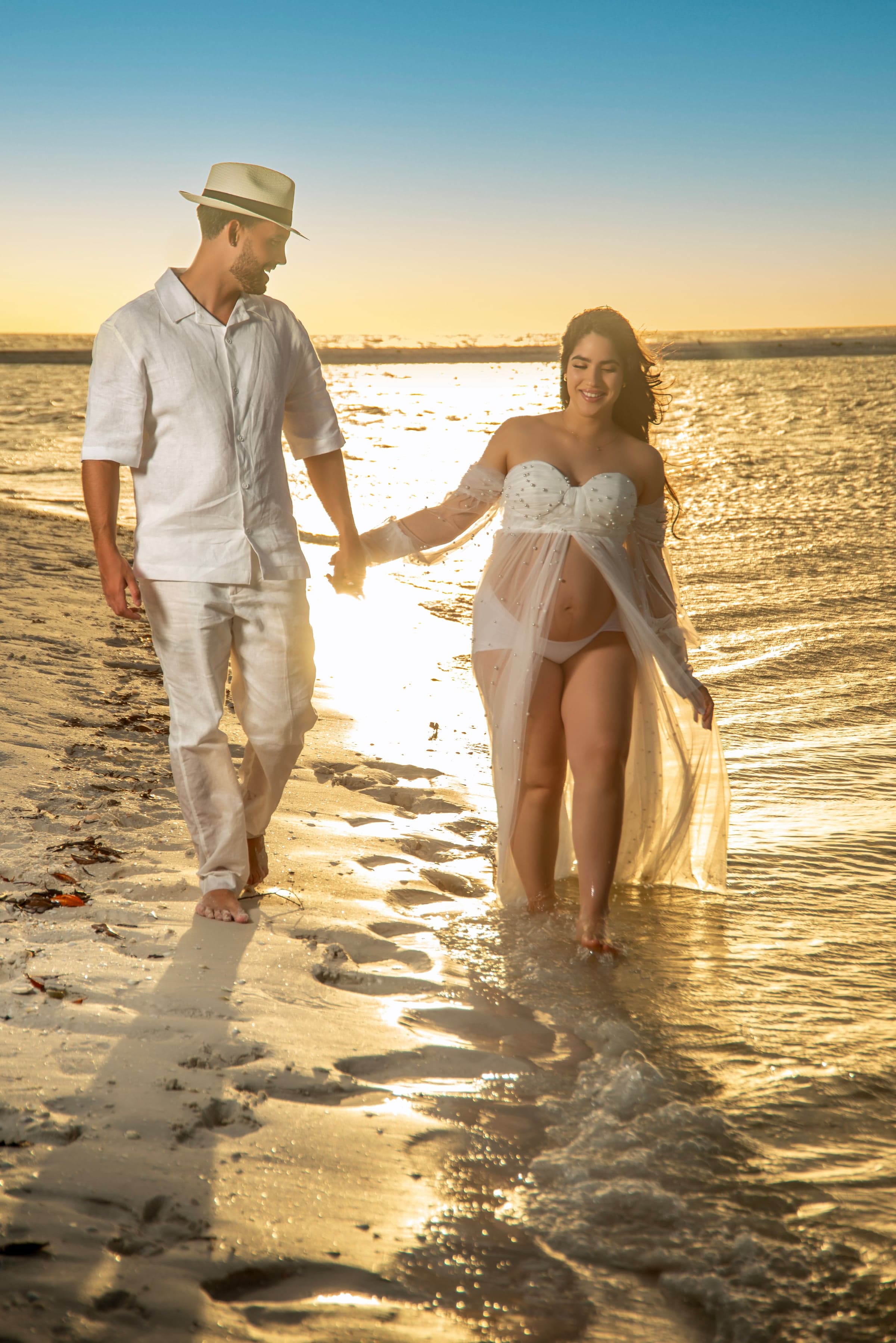 Maternity session golden hour, Southwest Florida