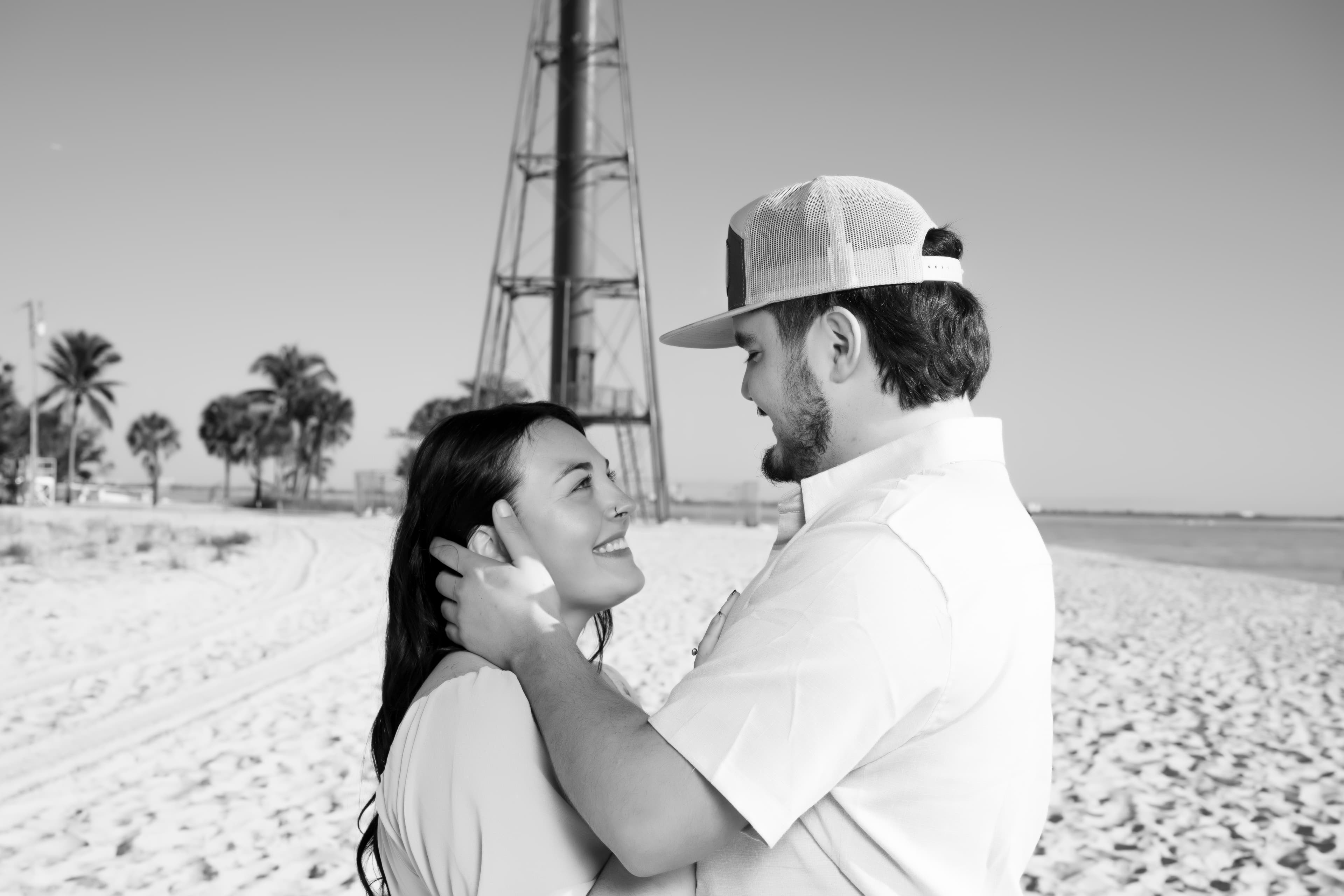 Engagement session at sunset beach, Cape Coral FL