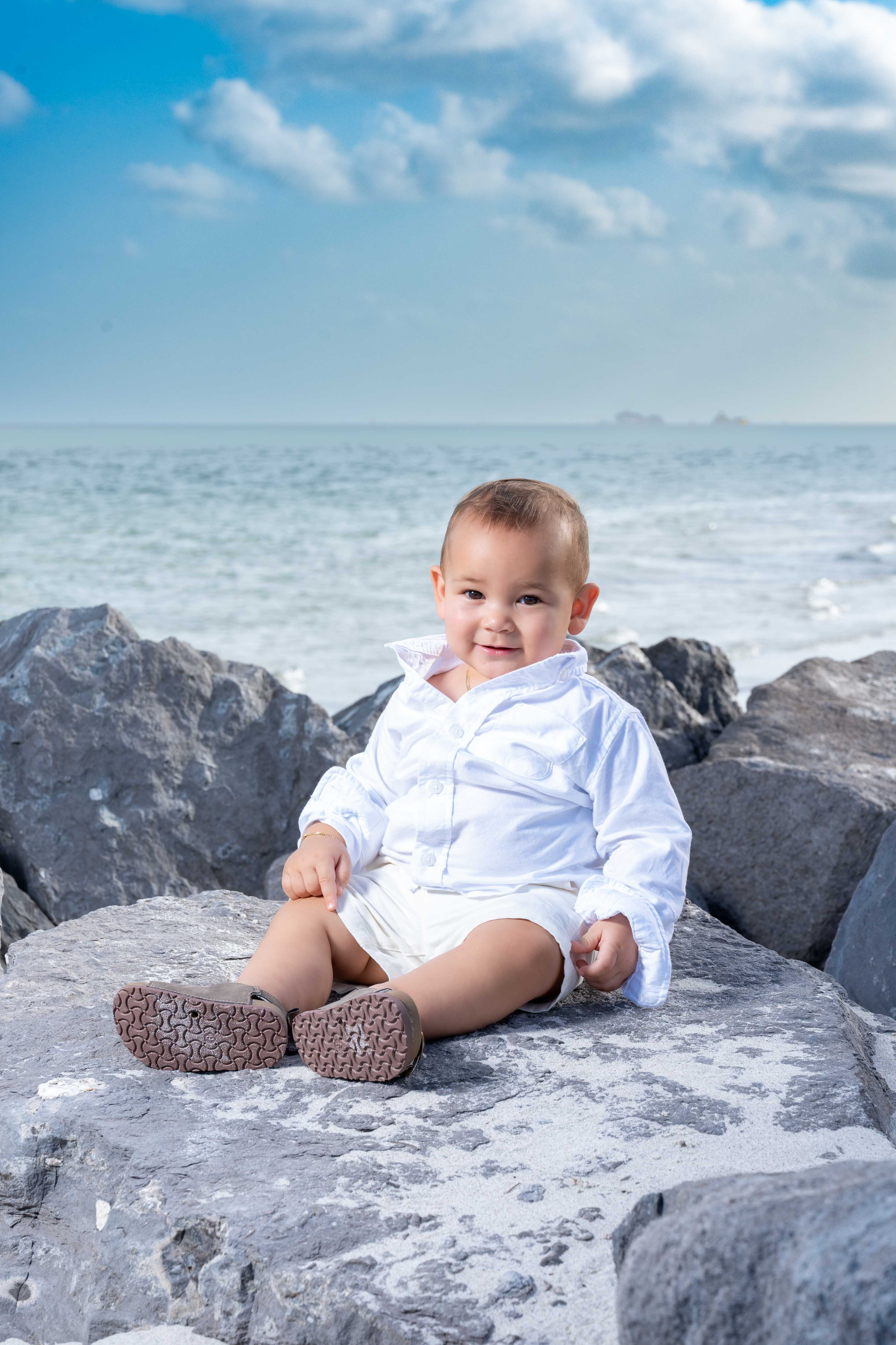 Toddler candid portrait in the grass