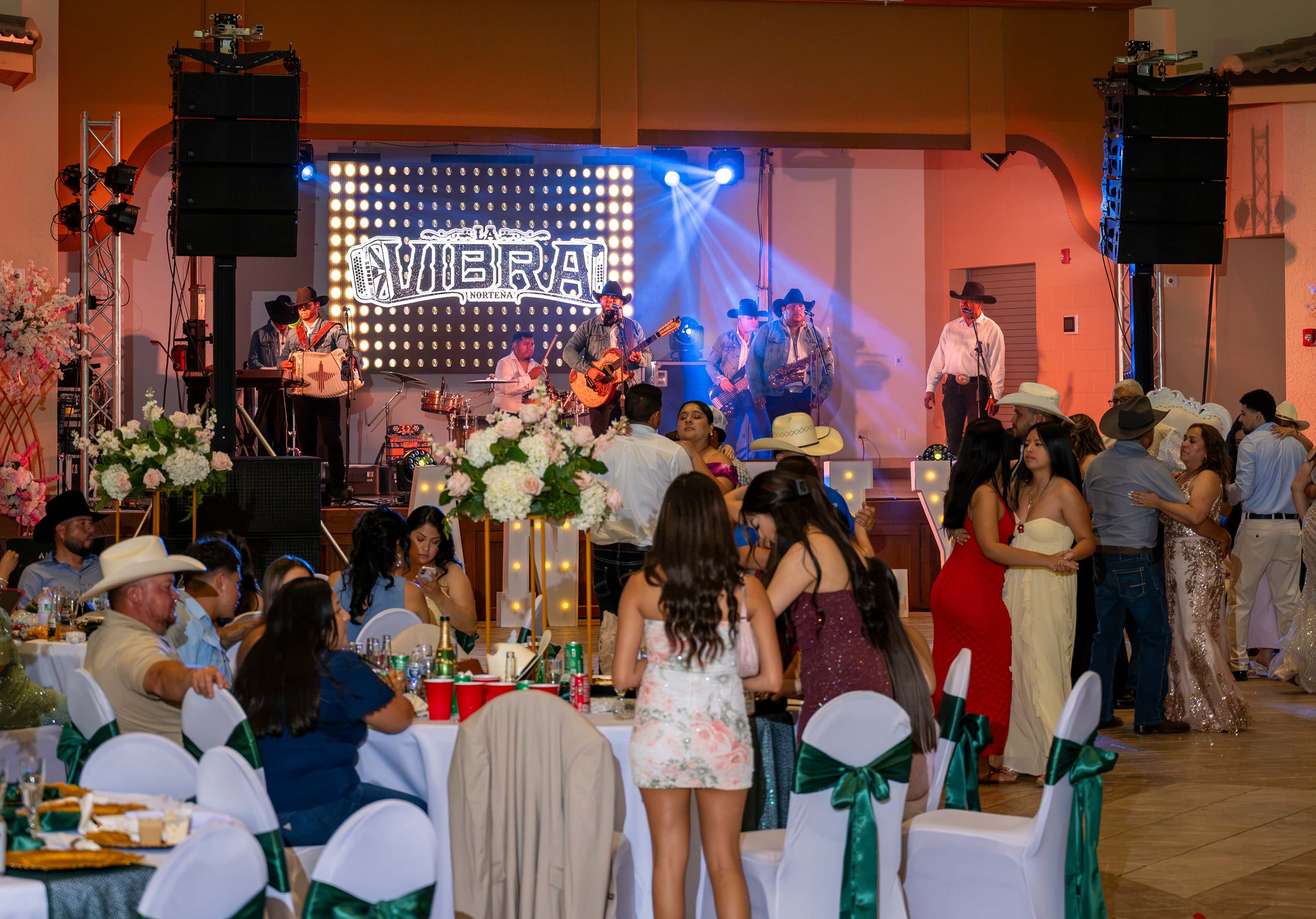 Quinceañera portrait with court, Cape Coral event