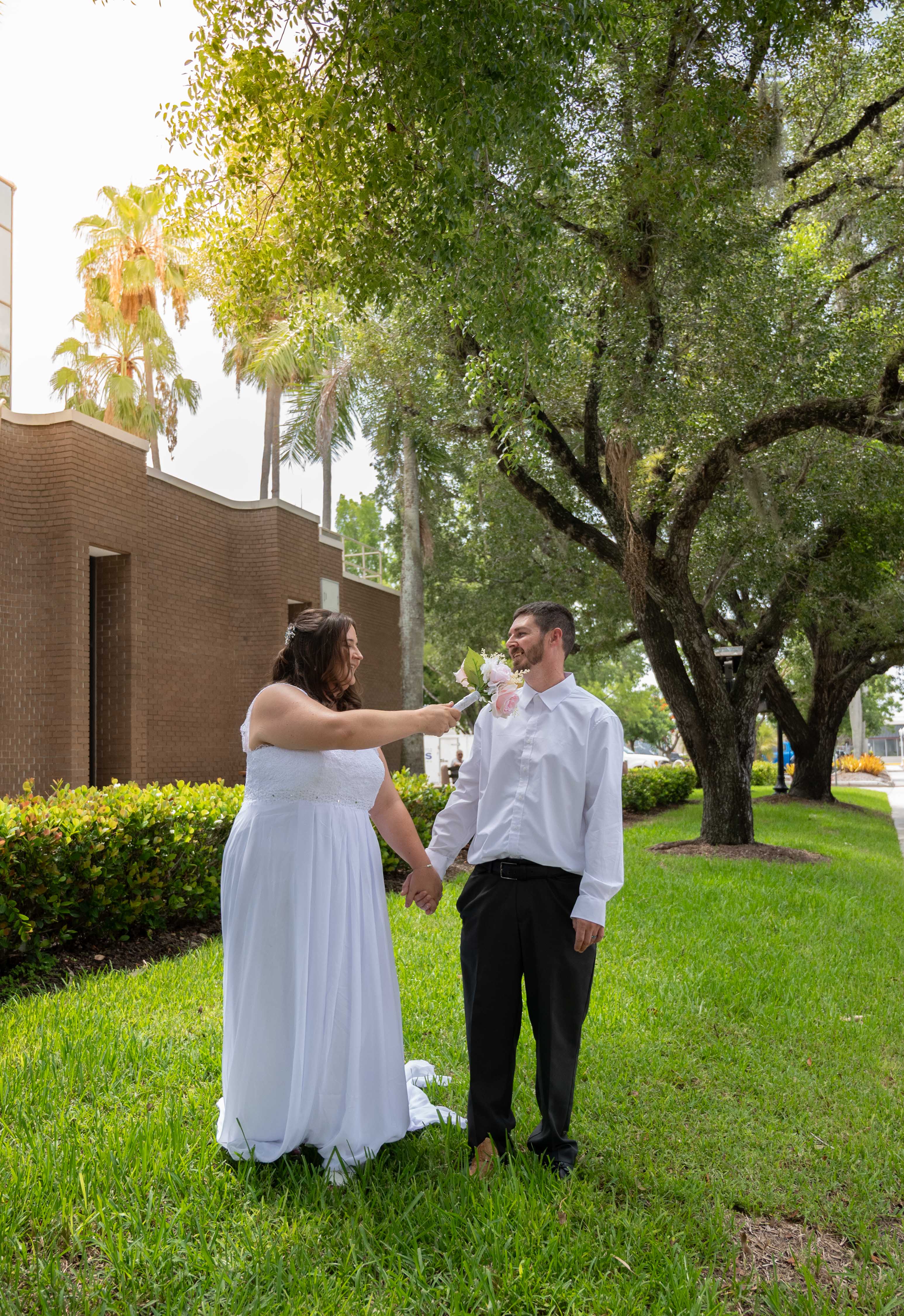 Bride and groom candid, Fort Myers wedding photographer