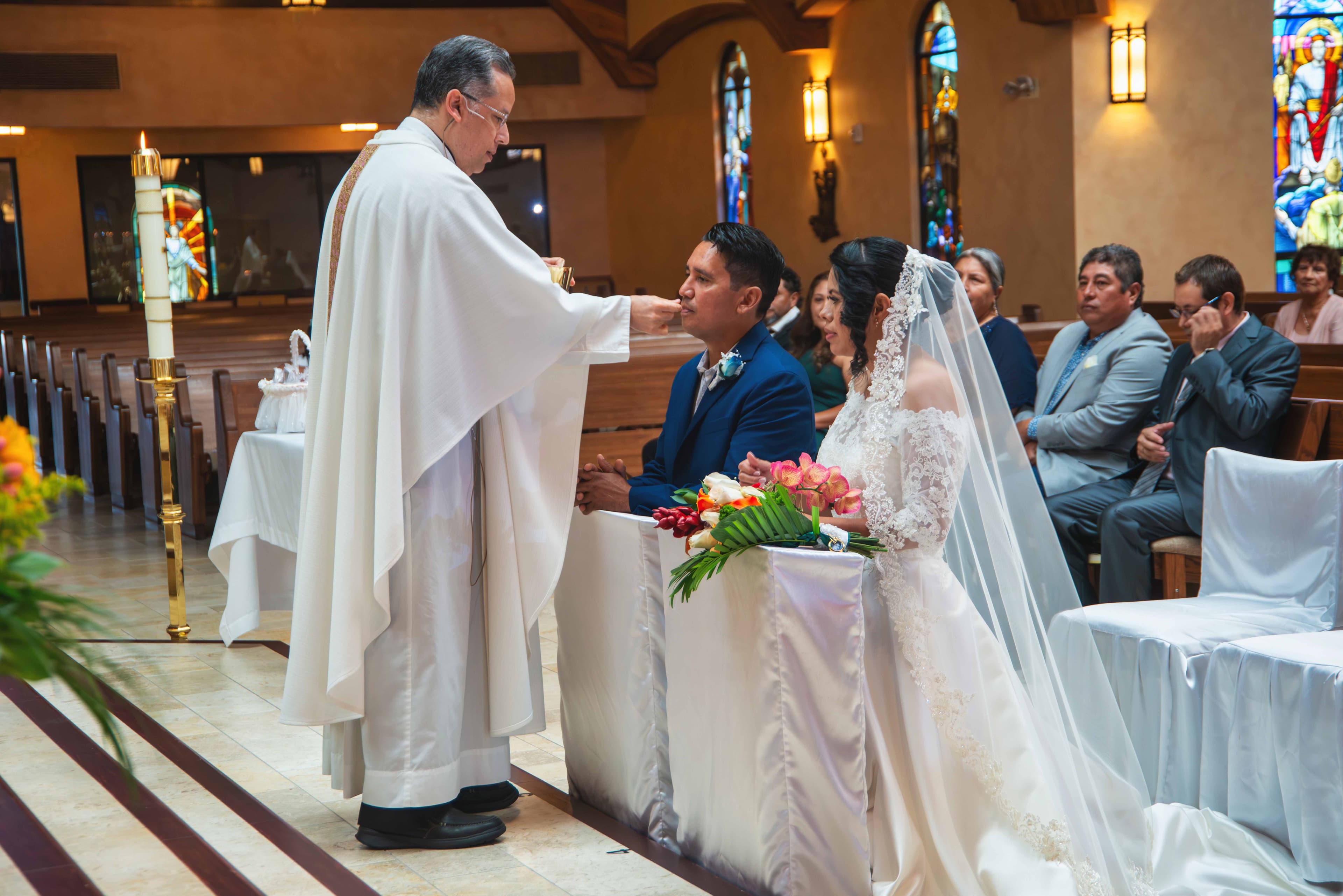 Wedding couple embrace, Southwest Florida